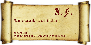 Marecsek Julitta névjegykártya